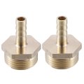 2 Pcs 8mm Outer Diameter Barbed To 3 4 Bsp Hose Barb Tail Male Thread Adapter Brass Socket Compression Fittings 