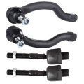 4 Piece Front Inner Outer Tie Rod End For Honda Accord 2008 2012 Es800459 Es800460 Ev800461 