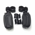 Smt-black Airflow Arrow Foot Rest Pegs With 1 And 4 Mounting Bracket Compatible Triumph Rocket V-star Roadstar Suzuki Intruder