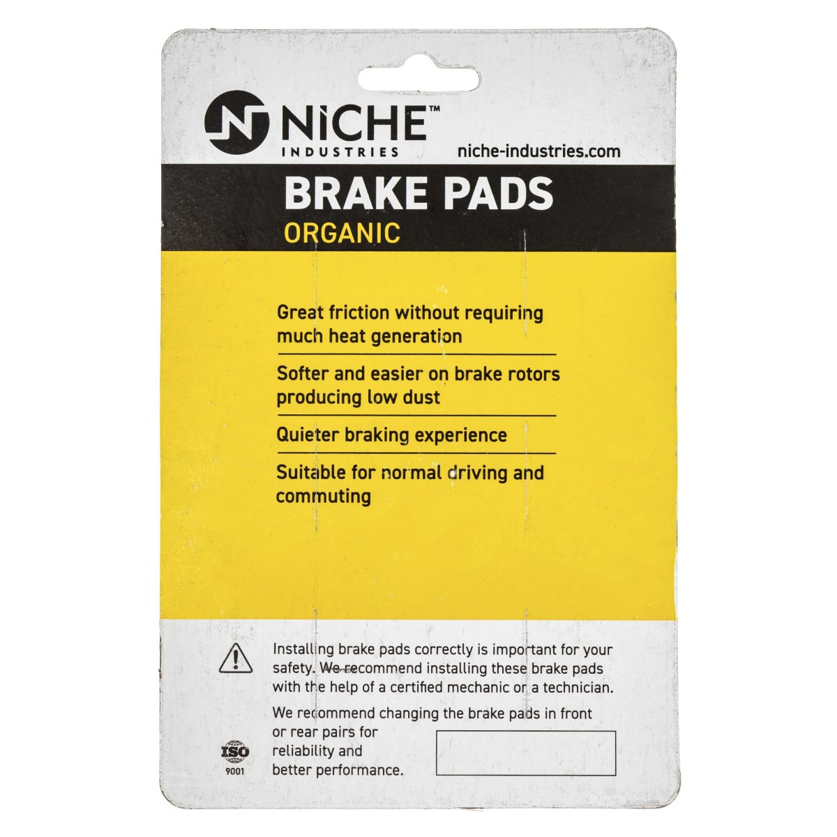 Niche Brake Pad Set For Polaris 2021 Rzr 170 Efi Rear Organic 2 Pack