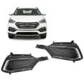 Hecasa Pair Fog Light Bezel For 2018 Hyundai Santa Fe Sport Replacement Hy1038175 Hy1039175 Front Bumper Lamp Trim Cover 