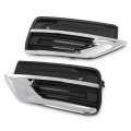 Front Bumper Fog Light Grille Trim For Volvo Xc90 2020 2021 2022 2023 2024 Left And Right Side Chrome Black Replace 31663514 