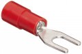 Morris Products 11614 Spade Terminal Nylon Insulated Red 22-16 Wire Size 6 Stud 100-pack 