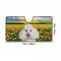 Cafetime Dog Car Front Windshield Sunshade Bull Terrier Decor Vehicle Shade Visor Uv Ray Reflector Sun Protector Keep Cool 55 X