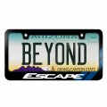 Ipick Image Made For Ford Escape Carbon Fiber Texture Blue Stripe Black Metal License Plate Frame