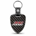 Ipick Image Made For Hemi 392 Logo Real Black Carbon Fiber Large Shield-style Key Chain