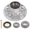 Aintier Wheel Bearing Assembly Fit Boat Trailer Galvanized Hub Axle Kit 5-4 Bolt Circle 3500lb 5 Lug Greased Bearings 68149