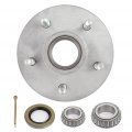 Aintier Wheel Bearing Assembly Fit Boat Trailer Galvanized Hub Axle Kit 5-4 Bolt Circle 3500lb 5 Lug Greased Bearings 68149