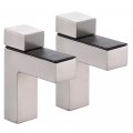 Kes Solid Metal Adjustable Glass Shelf Brackets Wall Mount 2 Pcs Or One Pair Brushed Finish Hsb301a-2-p2 