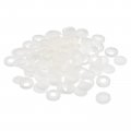 Uxcell 200pcs 5mm Hinged Screw Cover Caps Plastic Fold Snaps Washer Flip Protection Cover For M3 M4 M5 Screws Warm White
