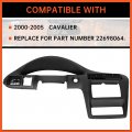 Ecotric Dash Panel Cover Compatible With 2000-2005 Cavalier Instrument Cluster Trim Plate Black Replace For Part Number