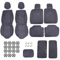 Universal Leather Car Seat Covers Full Set For 5 Seats Waterproof Faux Front And Rear Cushion Protectors Most Cars Trucks Suvs