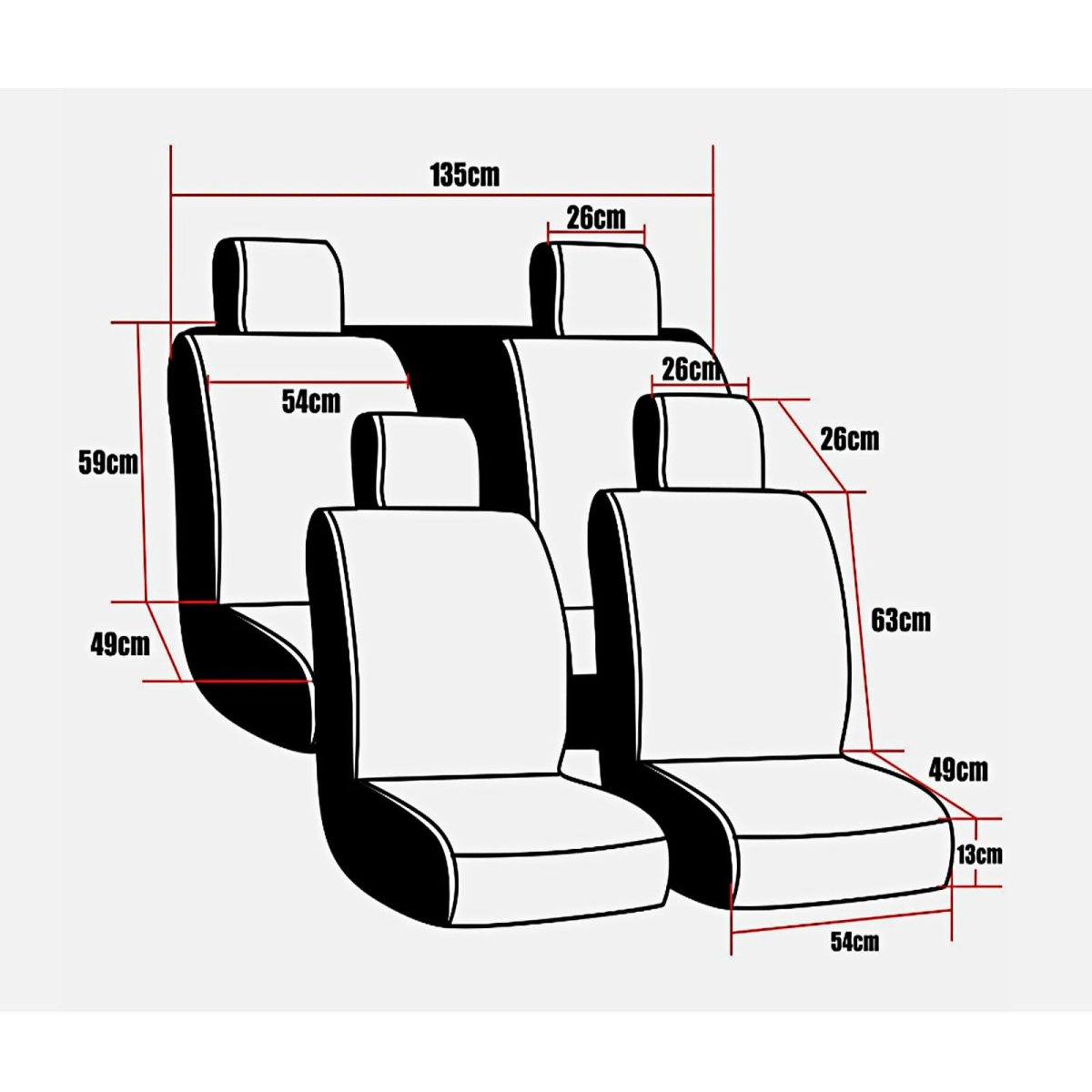Universal Leather Car Seat Covers Full Set For 5 Seats Waterproof Faux Front And Rear Cushion Protectors Most Cars Trucks Suvs