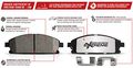 Z26-1718 Performance Carbon Fiber Ceramic Rear Brake Pads With Installation Hardware For Ford Mustang Chevy Camaro And Corvette 