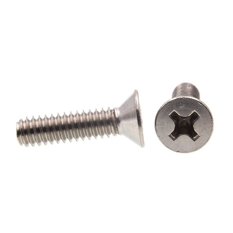 Machine Screws 1 4 In 20 X Flat Head Phillips Drive Stainless Steel 25 Pack Model