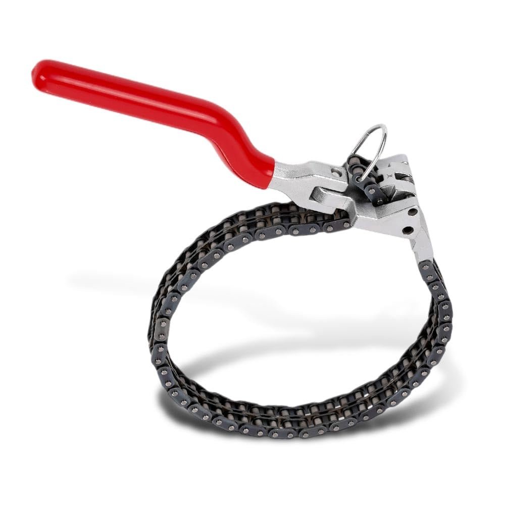 Heavy-duty Ratcheting Chain Wrench Fit Oil Filter Change Pipe Fittings 60-160mm Black