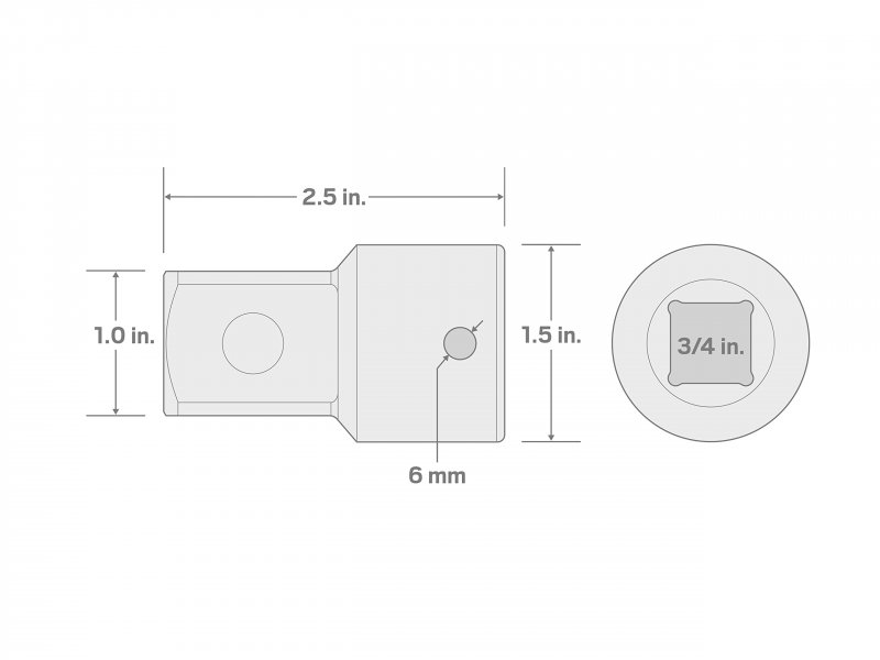 Tekton 3 4 Inch Drive F X 1 M Adapter Sha34104