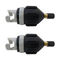 2pcs Black Inflatable Boat Pump Adapter Premium Conventional Air Quickly Inflation And Strong Sealing For Paddleboard Kayak 