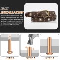 150 Pcs Copper Solid Rivets 0 12 X0 55 Half Round Head Rivet Metal Fasteners For Electrical Applications Leather Diy Craft