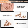 150 Pcs Copper Solid Rivets 0 12 X0 55 Half Round Head Rivet Metal Fasteners For Electrical Applications Leather Diy Craft