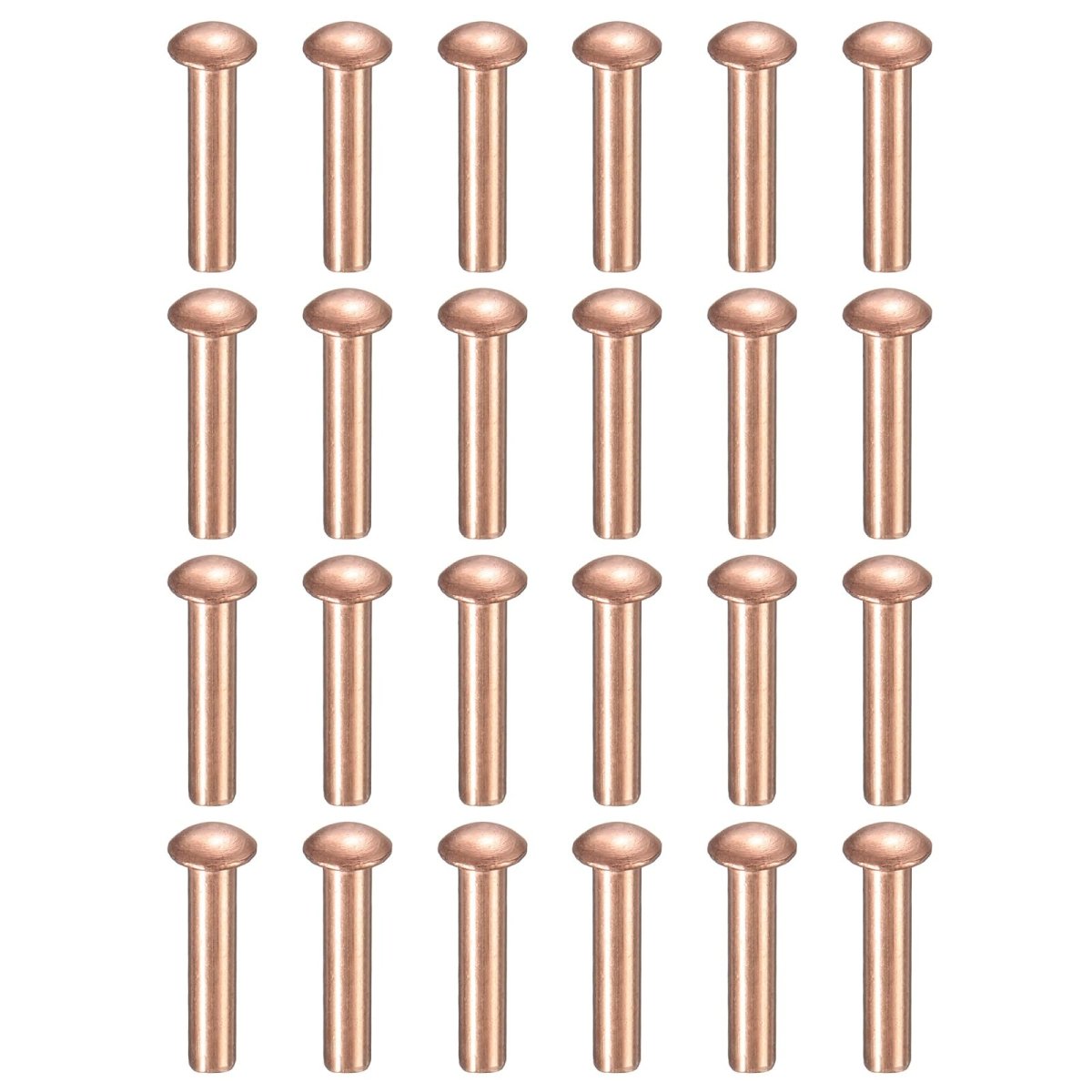 150 Pcs Copper Solid Rivets 0 12 X0 55 Half Round Head Rivet Metal Fasteners For Electrical Applications Leather Diy Craft