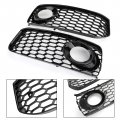 Topteng Pair Fog Light Grill Cover Grille Black Trim Fit For Audi A5 S-line Bumper S5 B8 Rs5 2008-2012 Only 8t0807681b