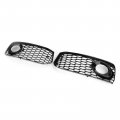 Topteng Pair Fog Light Grill Cover Grille Black Trim Fit For Audi A5 S-line Bumper S5 B8 Rs5 2008-2012 Only 8t0807681b