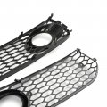 Topteng Pair Fog Light Grill Cover Grille Black Trim Fit For Audi A5 S-line Bumper S5 B8 Rs5 2008-2012 Only 8t0807681b