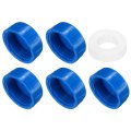 5pcs 1-1 2 Inch Pt Female Thread Pvc Pipe Fitting Cap Cleanout Water Drain End Caps Plug Socket Fittings With Gasket For Heater 