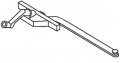 Casement Window Operator Left Hand Rear Mount Stainless Steel Roller Bronze 13-1 2 Long Arm 