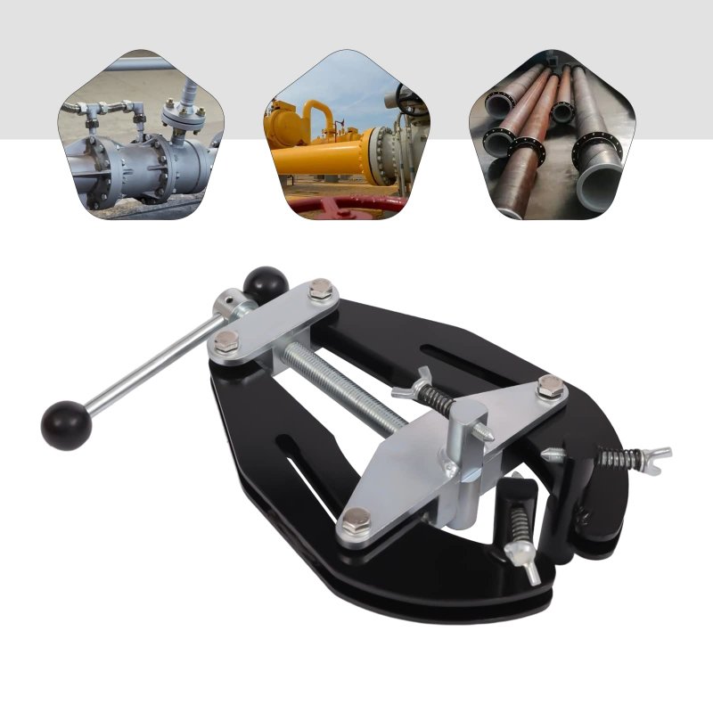 Pipe Clamp 1 96-5 9in With Quick Acting Screws High Strength Alignment Tool Strong Hand Tools Black