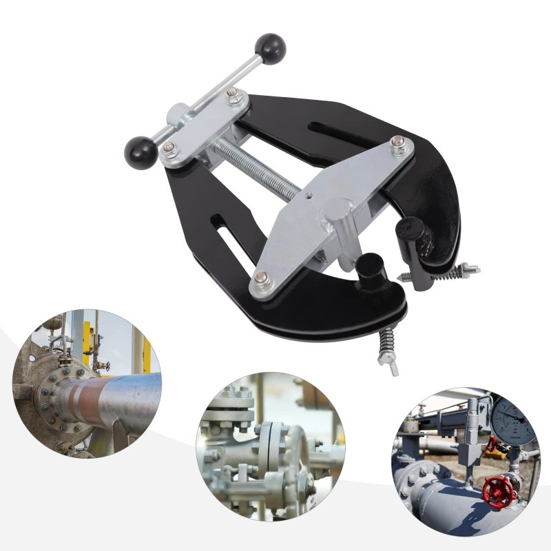 Pipe Clamp 1 96-5 9in With Quick Acting Screws High Strength Alignment Tool Strong Hand Tools Black