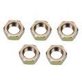 Spindle Nuts For Toyota Tercel 1990 To 1998 5 Pieces 22 Millimeters Hex Size M16 1 Thread Replacement 90170 16137 And 94125 