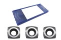 Set Of 3 Each Patented Easy Wood Tools Ci6-r1-nr Square Negative Replacement Carbide Cutters With 1 Inch Radius Designed For 