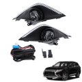 1 Pair Of Left Right Side Fog Light Electroplated Decorative Frame Lamp Assembly Replacement For Outlander 2016-2022 
