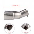 X Autohaux 63mm 2 48 Inlet Curved Type Heart Shape Universal Exhaust Pipe Muffler Tip Tailpipe Bolt-on For Car Truck 8 7 Length