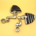 Xkh Group Motorcycle Chrome 360 Adjustable Peg Mounting Kit U Shape Footrest Foot Pegs For V-star Roadstar Suzuki Boulevard