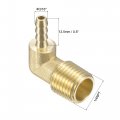 Uxcell Brass Hose Barb Fitting Elbow 3 16 Inch X 1 4 Npt Male Thread Right Angle Pipe Connector