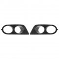 Qiilu Front Bumper Foglight Cover 1 Pair Fog Light Lamp Cap Dual Holes Car Lighting Accessory Fit For E46 M3 2001a 2006 Carbon