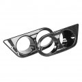 Qiilu Front Bumper Foglight Cover 1 Pair Fog Light Lamp Cap Dual Holes Car Lighting Accessory Fit For E46 M3 2001a 2006 Carbon