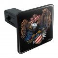 Patriotic Eagle Usa American Flag Shield Tow Trailer Hitch Cover Plug Insert