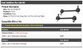 Front Stabilizer Bar Link Kit 2 Piece Compatible With 2004-2012 Chevy Colorado