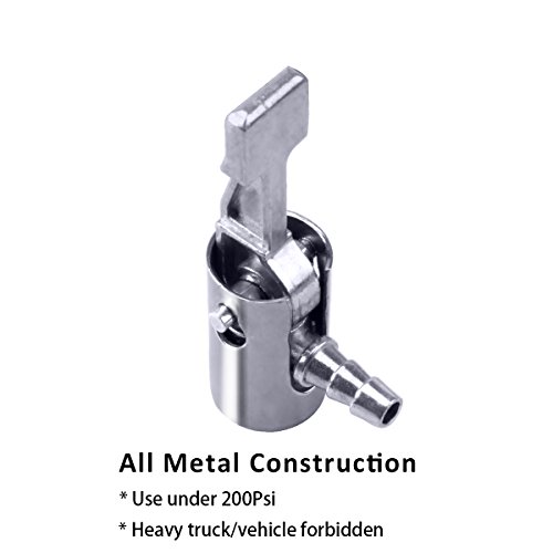 1 4 Lock On All Metal Air Chuck Mini Compressor Portable Tire Inflator Hose End With Barb Connector For Repair Inflate