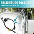 X Autohaux 2 Pcs Left Right Side Rear Door Upper Latch Release Cable For Ford F150 F250 1997-2003 Handle Lock Control Replaces