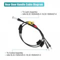 X Autohaux 2 Pcs Left Right Side Rear Door Upper Latch Release Cable For Ford F150 F250 1997-2003 Handle Lock Control Replaces