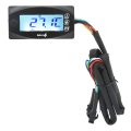 Motorcycle 4 In 1 Water Oil Temperature Lcd Digital Display Dc12v Universal Backlit Blue Suitable For Night Use 2