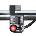 7 8 Aluminum Alloy Motorcycle Handlebar Mount Horn Beam Winker Turn Single Push Button Switch 