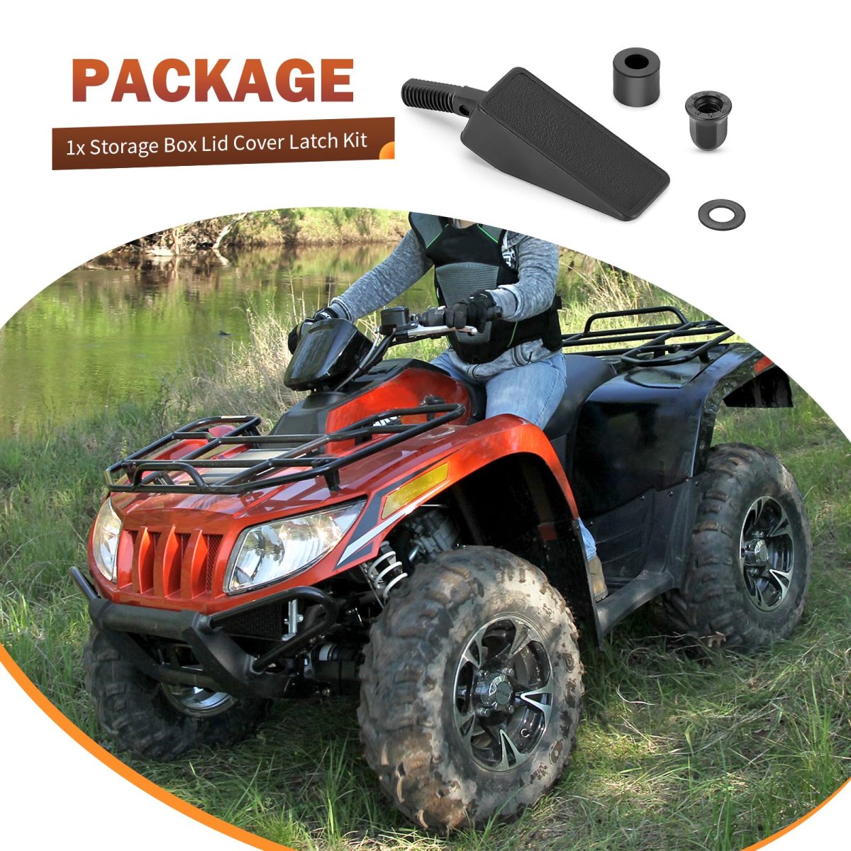 Storage Box Lid Cover Latch Kit For Arctic Cat 400 450 500 550 650 700 1000 2005-2020 1406-599