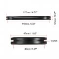 Uxcell Rubber Grommet Oval Double-sided Mount Size 110 X 40 Mm For Wire Protection 4pcs