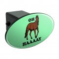 Oh Haaaay Horse Hay Hey Funny Humor Oval Tow Trailer Hitch Cover Plug Insert